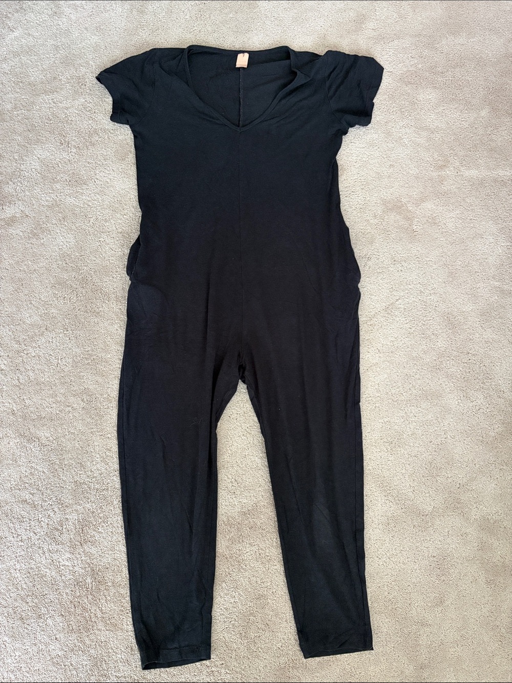 Smash + Tess Black Short-Sleeve Jumpsuit